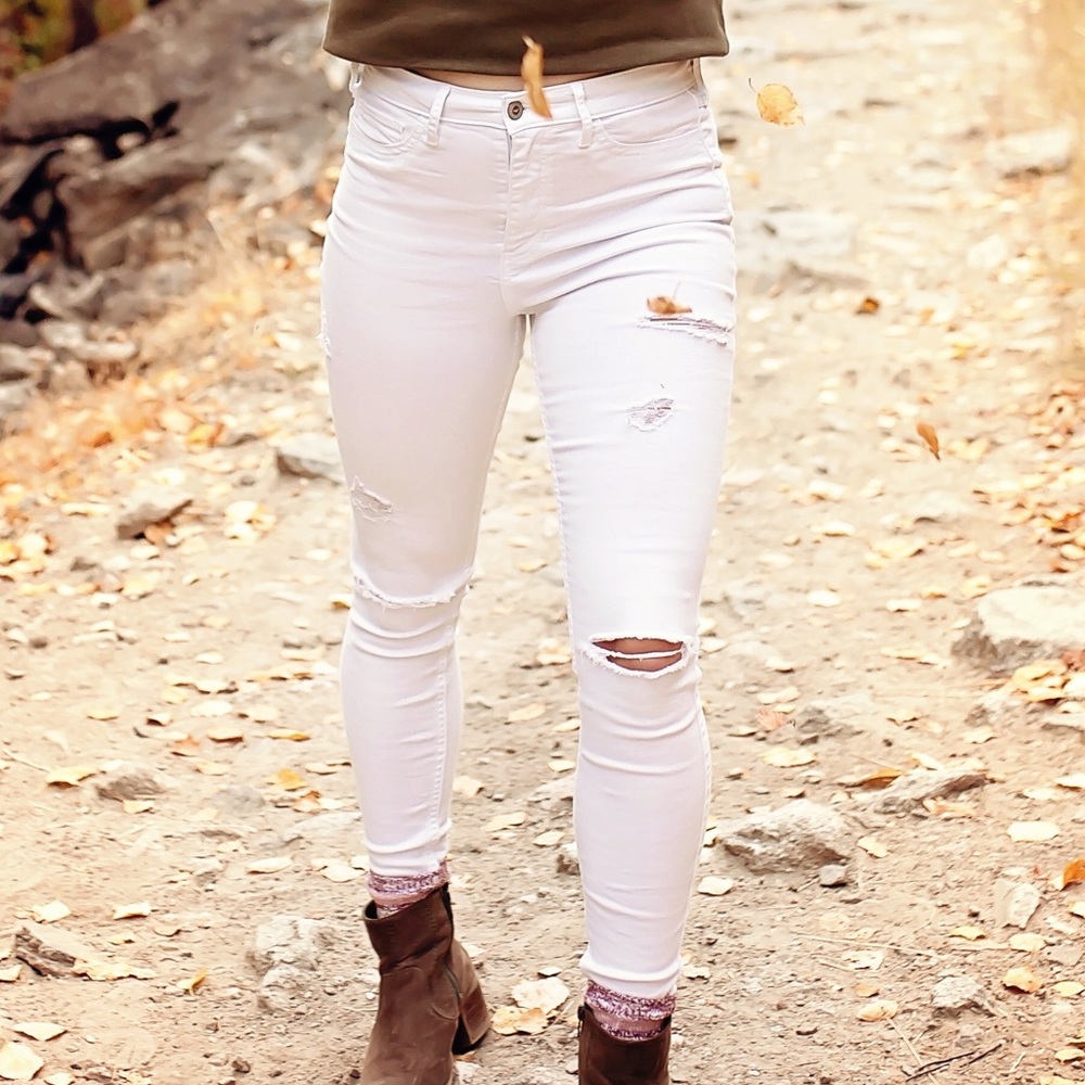 White jeans